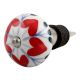 Red Flower Ceramic Wine Stopper